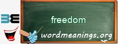 WordMeaning blackboard for freedom